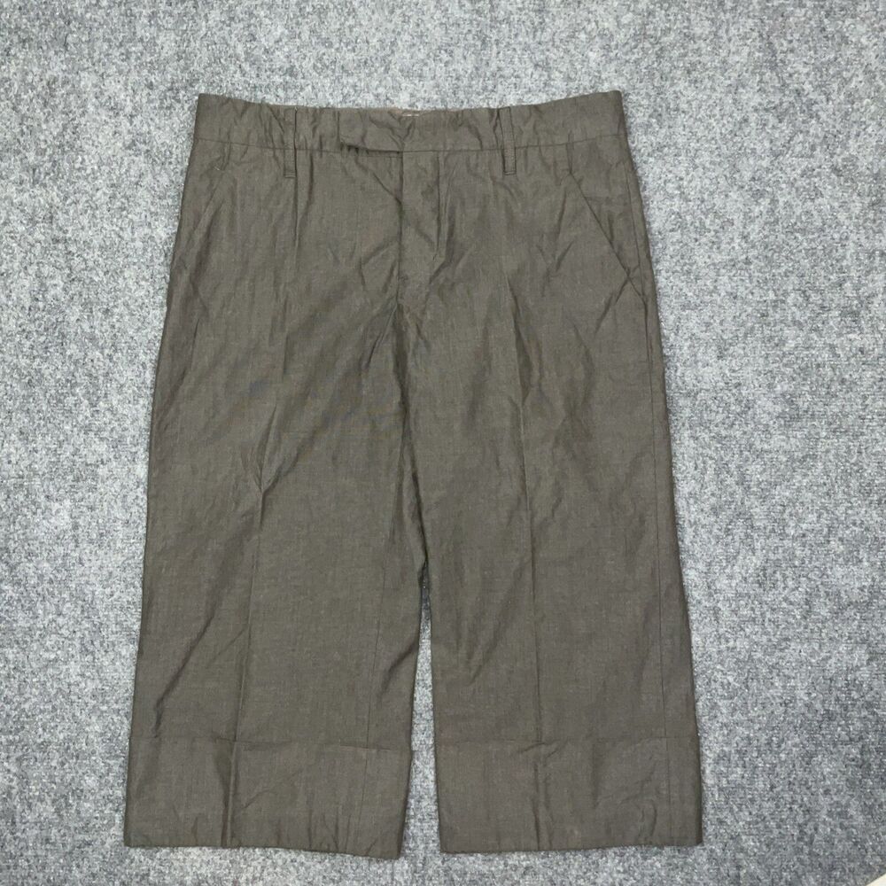 Marni Pants Womens Size 34 Brown Wide Leg Cropped Business  Designer Old Money